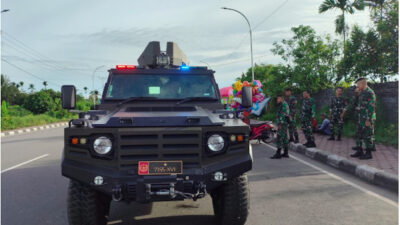 Personel Kodim 1710/Mimika Melakukan Patroli untuk Menjaga Lokasi yang Rentan Gangguan Kamtibmas