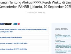 Daftar Peserta PPPK Paruh Waktu Kemenpan RB bisa Diunduh